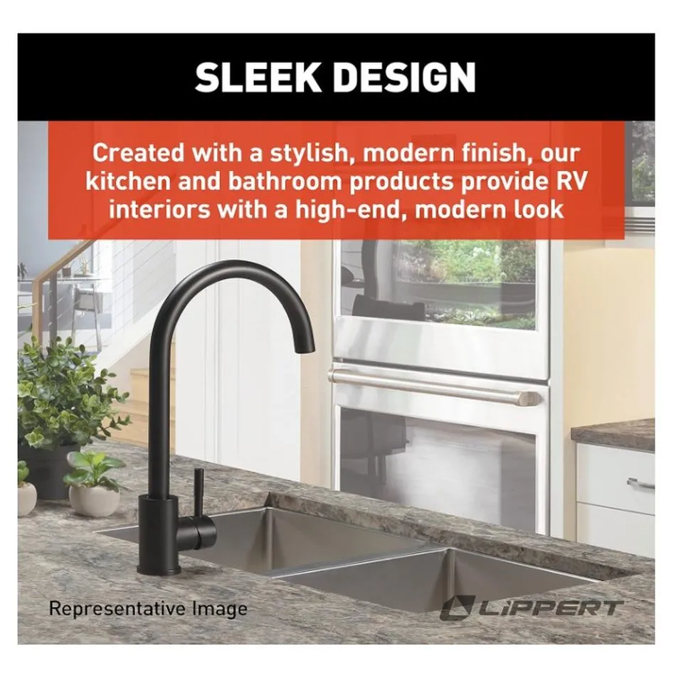 Curved Gooseneck Faucet-BLK